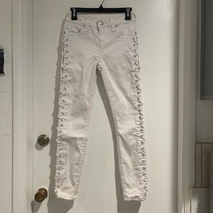 SOLD#True religion White skinny jeans